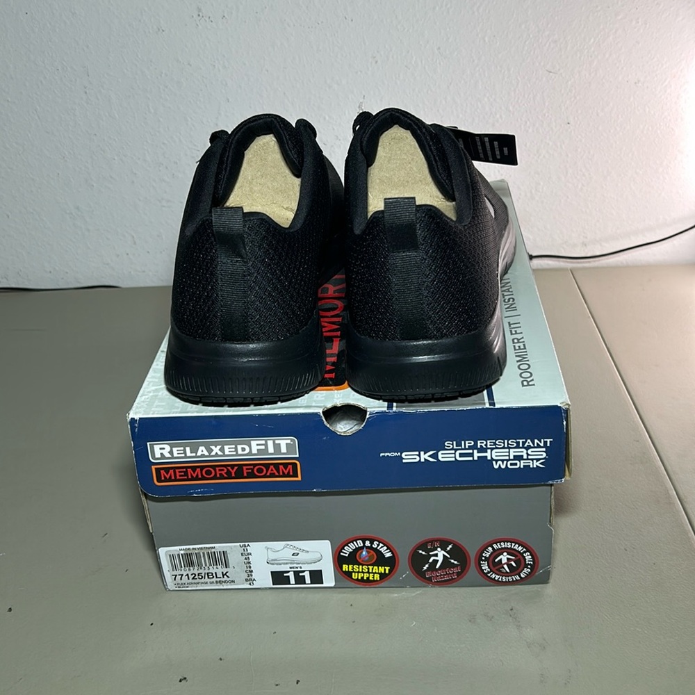 Skechers Flex Advantage Work Shoe Black Size 11